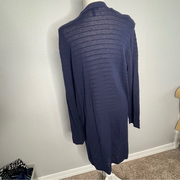 Eileen Fisher Simple Long Cardigan Large Italian Yarn - Picture 3 of 5